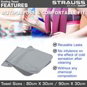 1 - Strauss Cooling Towel,  Grey  80 cm 