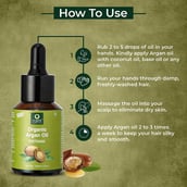 4 - Organic Harvest Cold Pressed Pure Argan Oil,  30 ml  for All Skin & Hair Types 