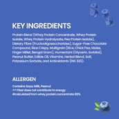 ingredients - Musclife Protein Bar, 6 Piece(s)/Pack Blueberry