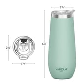 3 - VAHDAM Caper Stainless Steel Tumbler,  Mint  270 ml 