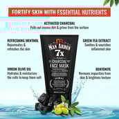 5 - Man Arden 7X Activated Charcoal Face Mask,  100 ml  Infused with Vitamin C & Menthol 