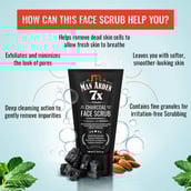 4 - Man Arden 7X Activated Charcoal Face Scrub,  100 ml  Infused with Vitamin C & Menthol 