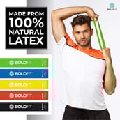 3 - Boldfit Resistance Bands Mini Loop (Set of 5),  Multicolor  Free Size 