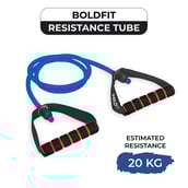 2 - Boldfit Resistance Tube with Foam Handles,  Blue  Free Size 