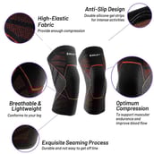 2 - Boldfit Knee Support Cap Brace, Black XL