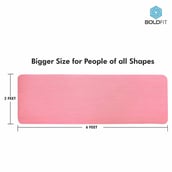 2 - Boldfit NBR Material Yoga Mat with Carrying Strap,  Pink  10 mm 