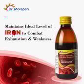 2 - Dr. Morepen Ironsure Hemoglobin Booster Syrup (Pack of 2),  Unflavoured  150 g 