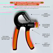2 - Boldfit Adjustable Hand Grip Strengthener,  Black Orange 