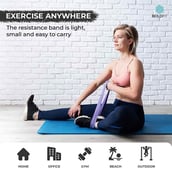 5 - Boldfit Fabric Resistance Band,  Purple  Free Size (Heavy Resistance) 