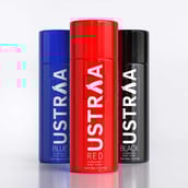 1 - Ustraa Red Black Blue Deodorant Body Spray, 150 ml for Men
