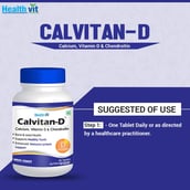 6 - Healthvit Calvitan D3 Calcium & Vitamin D3, 60 tablet(s) Unflavoured