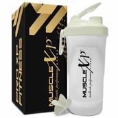 1 - MuscleXP PRO XP Gym Shaker,  White (Fitness Shaker Blender)  700 ml 