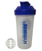 Big Muscles Shaker,  White & Blue  600 ml 