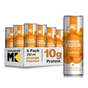 MuscleBlaze Sparkling Protein Water (10g Protein),  6 Piece(s)/Pack  Orange 