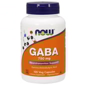 Now GABA (750 mg),  100 capsules 