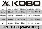 KOBO Back Support Weight Lifting Gym Belt (WTB-02), Black XL