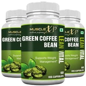 MuscleXP Green Coffee Bean Lean Vital (Pack of 3), 60 capsules