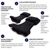 KOBO Hand Grips Gym Gloves (WTG-18),  Black  Large 