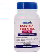 Healthvit Garcinia Green Tea (500 mg), 60 capsules Unflavoured