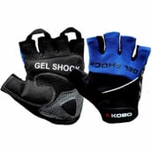 KOBO Gym Gloves (WTG-04),  Blue & Black  Large 