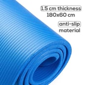 KOBO NBR Athletic Yoga Mat (AC-60),  Blue  15 mm 
