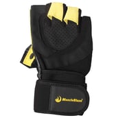 MuscleBlaze Gloves, Yellow & Black Small(Back)