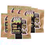 Feel Mighty Low Carb Brownie Pack of 5 (10g Protein), 5 Piece(s)/Pack Dark Chocolate Fudge