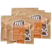 Feel Mighty Low Carb Brownie Pack of 5 (10g Protein),  5 Piece(s)/Pack  Chocolate Peanut Butter 