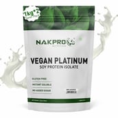 1 - Nakpro Vegan Platinum Soy Protein Isolate,  2.2 lb  Unflavoured (Pack of 2) 