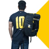 4 - MuscleBlaze Phirse Zidd Kar Gym Dryfit T-Shirt 10 years Print,  Navy  Large 