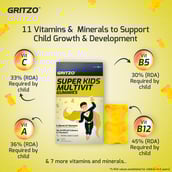2 - Gritzo Super Kids Multivitamin Gummies,  60 gummies  Natural Lemon