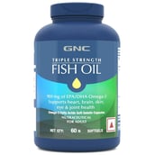 2 - GNC Triple Strength Fish Oil (Pack of 2),  60 softgels 