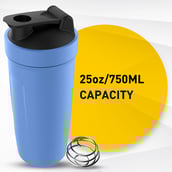 1 - MuscleBlaze Steel Pro Shaker,  Blizzard Blue  750 ml 