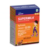 2 - Gritzo SuperMilk Protein & Nutrition Drink Mix 8-12 yrs,  60 g  Double Chocolate (Trial Pack) 