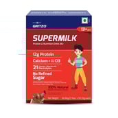 9 - Gritzo SuperMilk Protein & Nutrition Drink Mix 13+ yrs,  60 g  Double Chocolate (Trial Pack) 