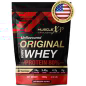 2 - MuscleXP Original Raw Whey Protein with Digestive Enzymes,  2 Piece(s)/Pack  Unflavoured + BCAA 6000 Orange Combo 