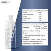2 - HealthXP L Carnitine Liquid 3000,  450 ml  Orange 