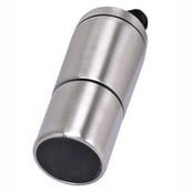 2 - GHC Stainless Steel Shaker Bottle,  Grey (with Extra Compartment)  590 ml 