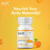 6 - INLIFE Pumpkin Seed Extract 500 mg,  60 capsules 