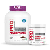 1 - GNC Pro Performance Power Protein 4lb & Creatine Monohydrate 0.55 lb Combo,  2 Piece(s)/Pack  Double Rich Chocolate & Unflavoured 