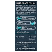 7 - MuscleBlaze Fish Oil (1000 mg) India's Only Labdoor USA Certified for Purity & Accuracy,  30 capsules 
