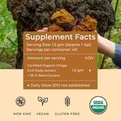 3 - Rooted Active Naturals Chaga Organic Mushroom Extract,  120 g 