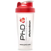 1 - PhD Protein Shaker,  White/Red  600 ml 
