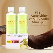 4 - VLCC Nourishing & Silky Shine Shampoo Buy 1 Get 1,  350 ml  Natural Cleansing 