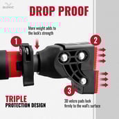 3 - SLOVIC Pull Up Bar for Home Workout,  Free Size  Black/Red 