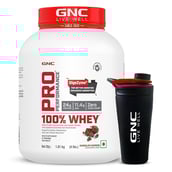 1 - GNC Pro Performance 100% Whey Protein & Steel Shaker 700 ml Combo,  4 lb  Chocolate Supreme 