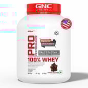 2 - GNC Pro Performance 100% Whey Protein & Steel Shaker 700 ml Combo,  4 lb  Chocolate Fudge 
