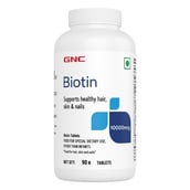 2 - GNC Biotin 10000 mcg,  90 tablet(s)  Unflavoured 