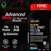 3 - GNC Amp Gold Series 100% Whey Protein Advanced,  2 lb  Vanila Ice Cream 