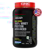 1 - GNC Amp Gold Series 100% Whey Protein Advanced,  2 lb  Vanila Ice Cream 